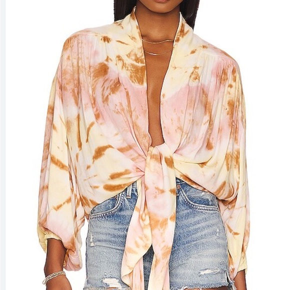 Young Fabulous & Broke Carmen Top & Aiko Pant set in Willow Geode Wash Size XS - Picture 6 of 7